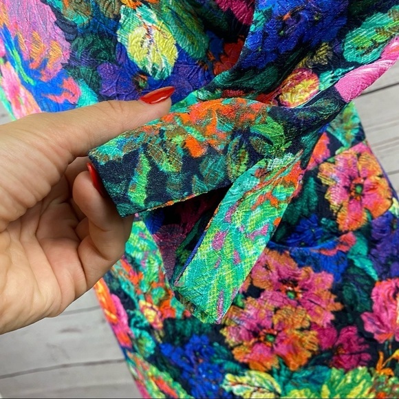 Hd in Paris  Anthropologie colorful Floral Shift Dress with pockets Sz S - Picture 4 of 11